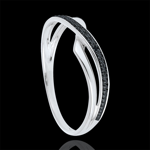 Marina Ring - White gold and black diamond