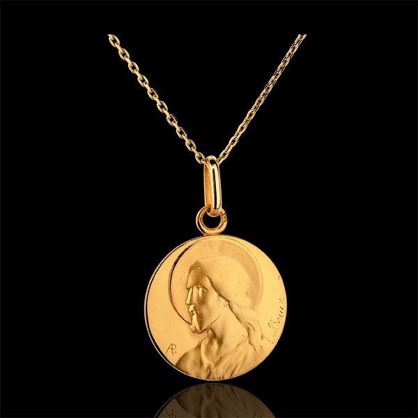Médaille Christ - or jaune 18 carats