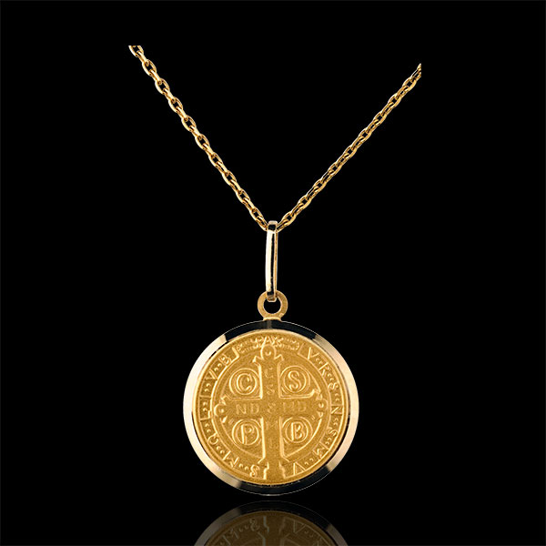 Medaille Sint Benedictus - 18 karaat geelgoud