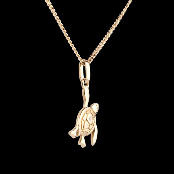 Pui de ţestoasă - model mare - aur galben de 18K