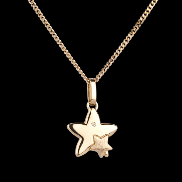 Pereche de stele - model mic - aur galben de 18K