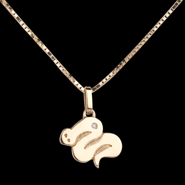 Pui de şarpe - model mare - aur galben de 18K