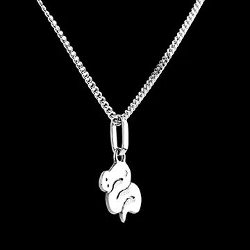 Bebe Serpiente - pequeño modelo - oro blanco 9 quilates
