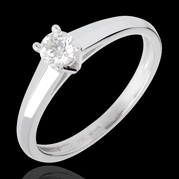 Mira Solitaire Ring - White gold - 0.25 carat