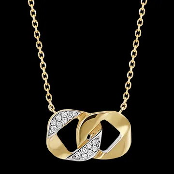 Collar Mirada de Oriente - Lia - oro amarillo de 9 quilates y diamantes