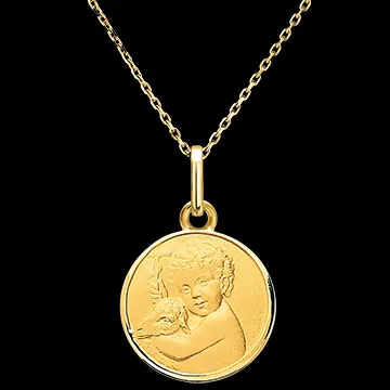 Médaille L'Enfant et l'Agneau – Or Jaune 18 carats