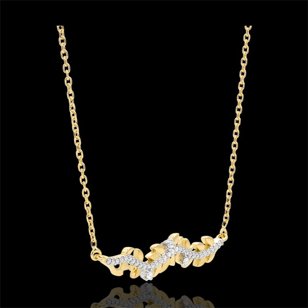 Necklace Enchanted Garden - Foliage Royal - Yellow gold and diamonds - 18 carat