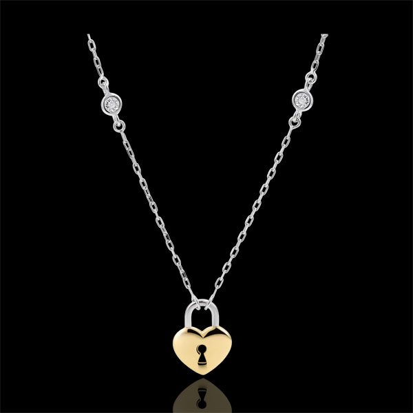 Necklace Precious Secret - Heart - Yellow Gold