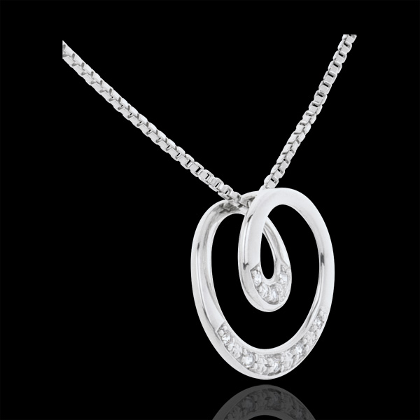 Necklace Zephir - White gold and diamond