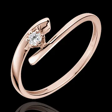 Solitaire Nid Précieux - Orion - or rose 18 carats
