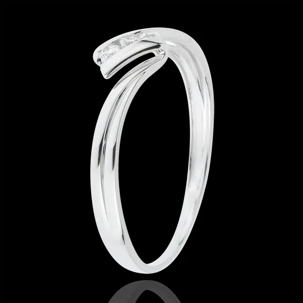 Bague Trilogie Euphorie - or blanc 18 carats