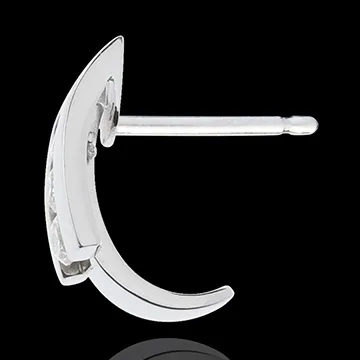 Earring Precious Nest - Accroche Cœur - white gold - 18 carats