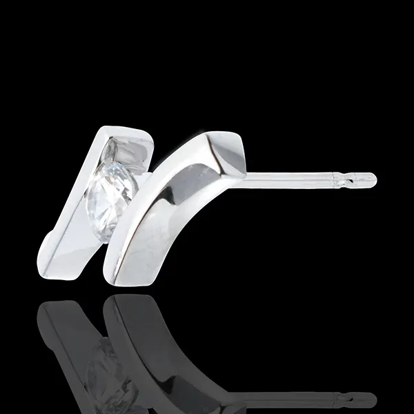 Earrings Precious Nest - Apostrophe (TGM) - white gold - 0.31 carat - 18 carats