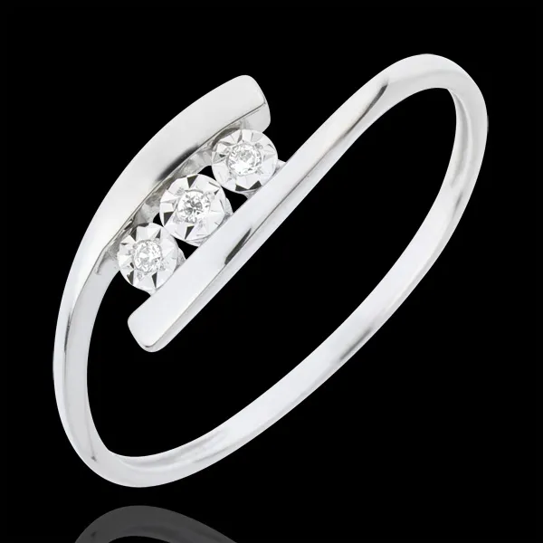 Bague Nid Précieux - Trillusion - or blanc 18 carats