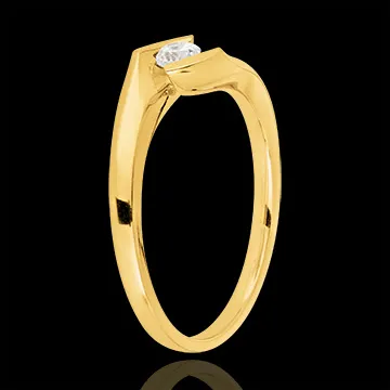 Solitaire Ring Summer Night - Yellow gold