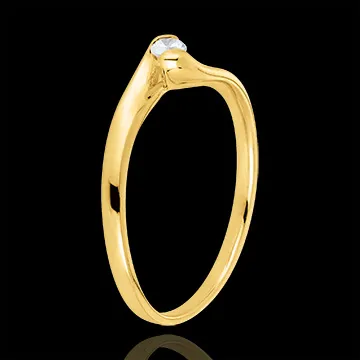 Solitaire Ring Precious Nest - Eternal passion - yellow gold - 0.08 carat - 18 carats