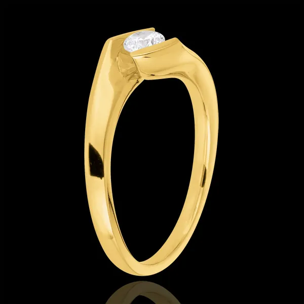 Engagement ring summer evening yellow gold - 0.22 carat