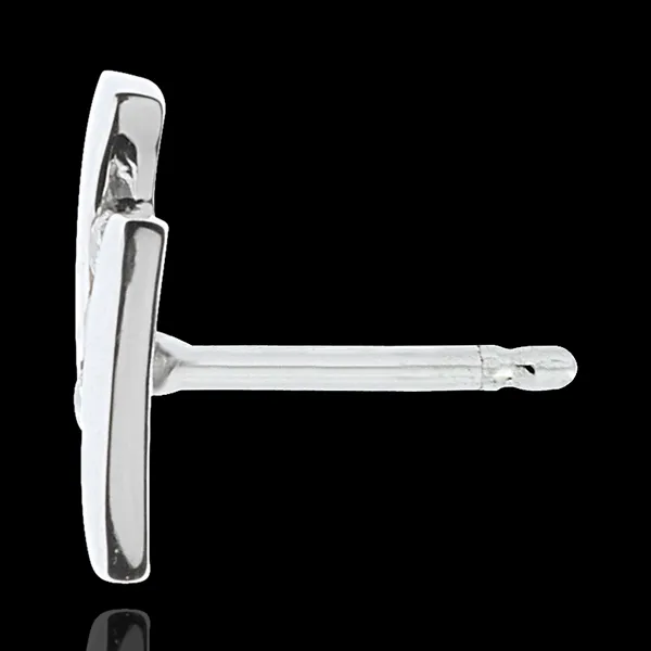 Boucles d'oreilles Nid Précieux - Parenthèse - or blanc 18 carats