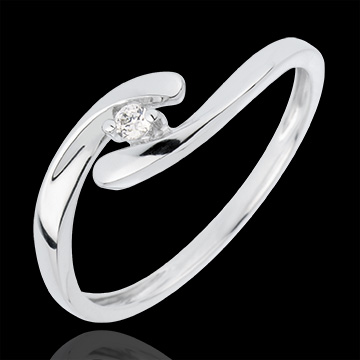 Solitaire Precious Nest - My Dear - white gold - 18 carats