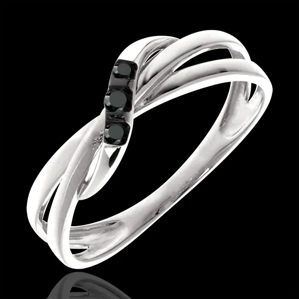 Trilogy Ring Circumference black diamonds