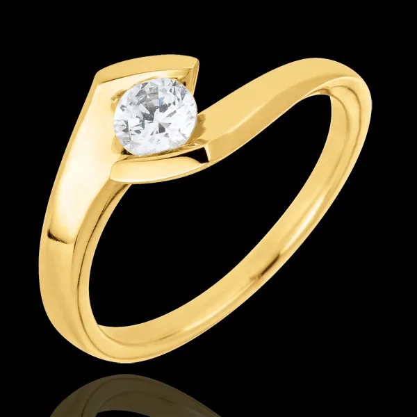 Engagement ring summer evening yellow gold - 0.32 carat