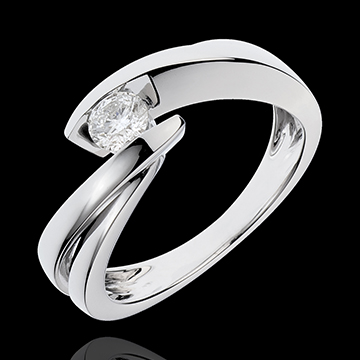 Solitario Nido Precioso - Ondina - oro blanco 18 quilates - 1 diamante quilates 0.27