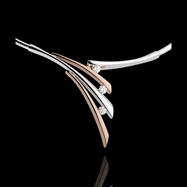 Collar Sombra - oro rosa y oro blanco 18 quilates