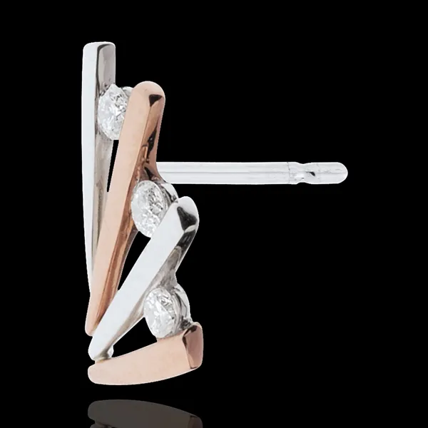 Pendientes Sombra - oro rosa y oro blanco 18 quilates