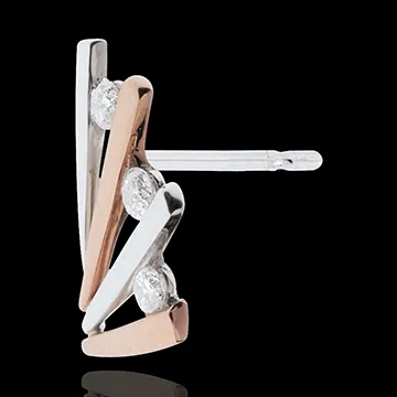 Pendientes Sombra - oro rosa y oro blanco 18 quilates