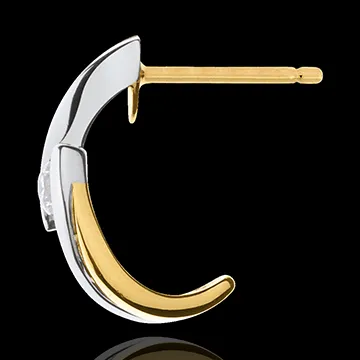 Pendientes Aventura Para Dos - oro blanco y oro amarillo 18 quilates