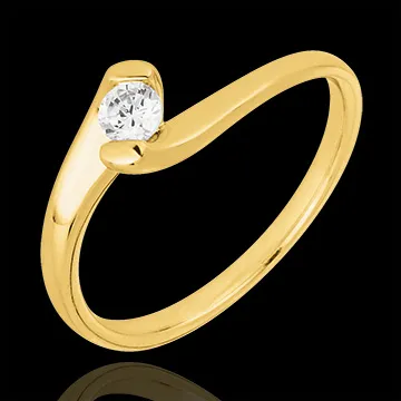 Anillo solitario Pasión Eterna - oro amarillo 18 quilates
