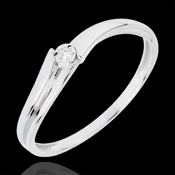 Anello Solitario Lucea - Oro bianco - 18 carati - 1 Diamante