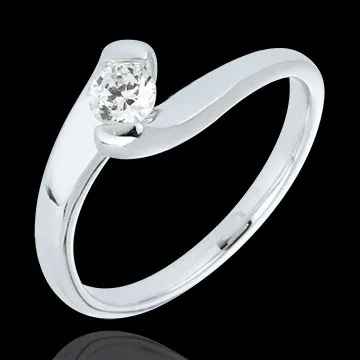 Anello solitario Passione Eterna - Oro bianco - 18 carati - Diamante - 0.24 carati