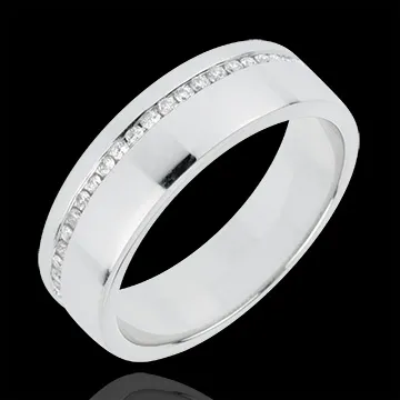 Obrączka Majestat - złoto białe 18-karatowe