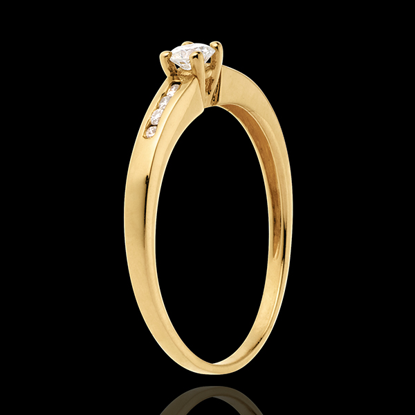 Octave Diamond Set Shoulder Ring in yellow gold - 0.27 carat - 9diamonds