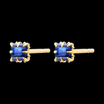 Boucles d’oreilles Nuit Claire – Or jaune 9 carats et saphirs synthétiques