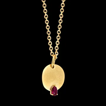 Thalya Necklace – 9ct Yellow Gold and Synthetic Ruby