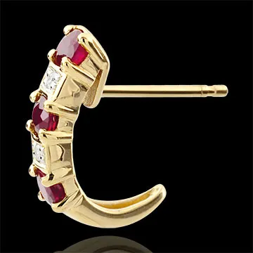 Creole Clarisse Ruby Earrings - 9 carats