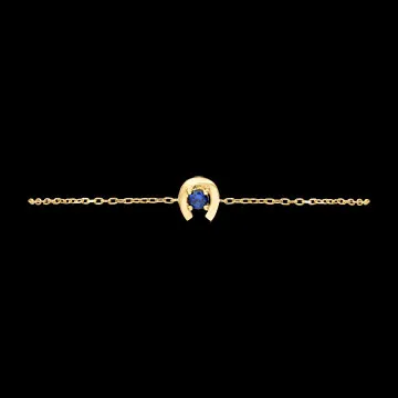 Calithéa Bracelet – 9ct Yellow Gold and Synthetic Sapphire