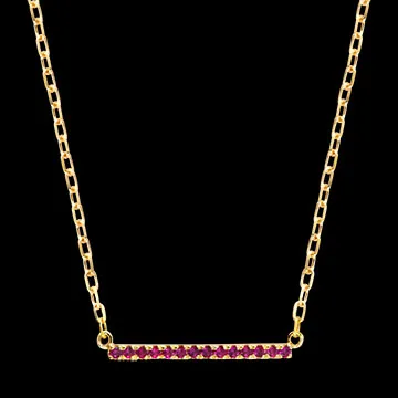 Ardent Necklace – 9ct Yellow Gold and Synthetic Rubies