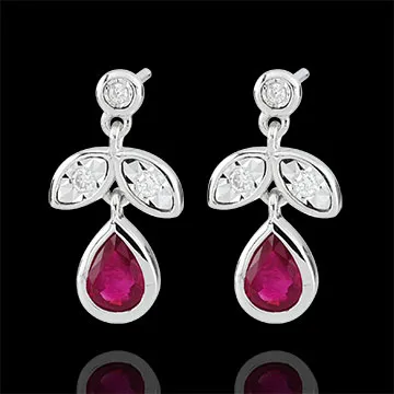 Diamond and Ruby Hesmé Earrings