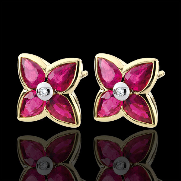 Beautiful Ruby Star Earrings