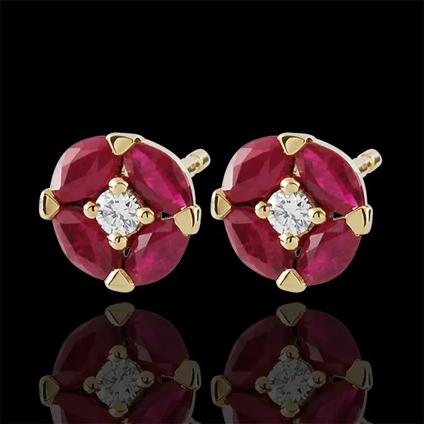Poppy-shaped earrings
