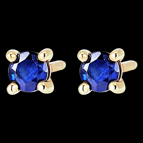 Bird of Paradise necklace - Sapphire Solitaire - 18 carat yellow gold