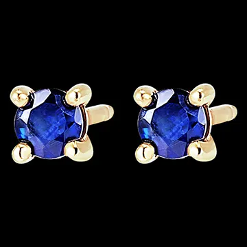 Bird of Paradise necklace - Sapphire Solitaire - 18 carat yellow gold