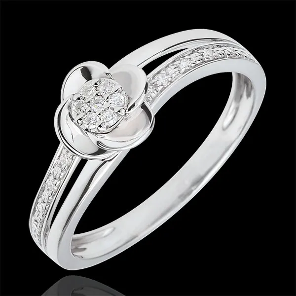 Ring Ontluiking - rozenblaadjes - 0,075 karaat - 18 karaat