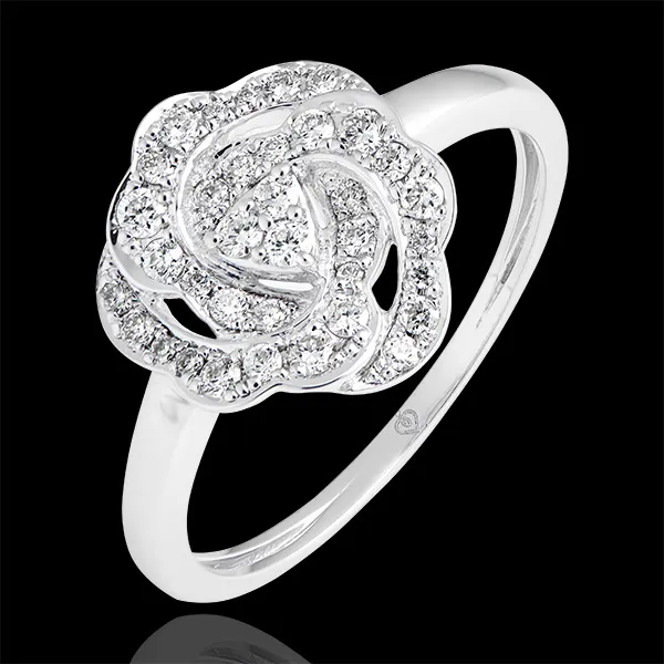 Verlovingsring frisheid - Nina - wit goud 9 karaat en diamanten