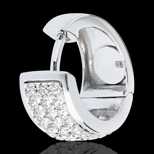 Oorbellen Sterrenbeeld - Astraal - groot model - geplaveid 18 karaat witgoud - 0,43 karaat - 54 Diamanten