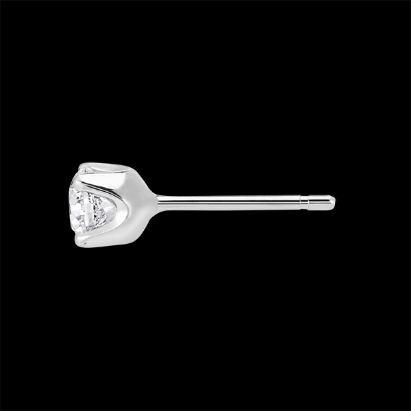 Orecchini diamanti - punto luce - Oro bianco - 18 carati - 2 Diamanti