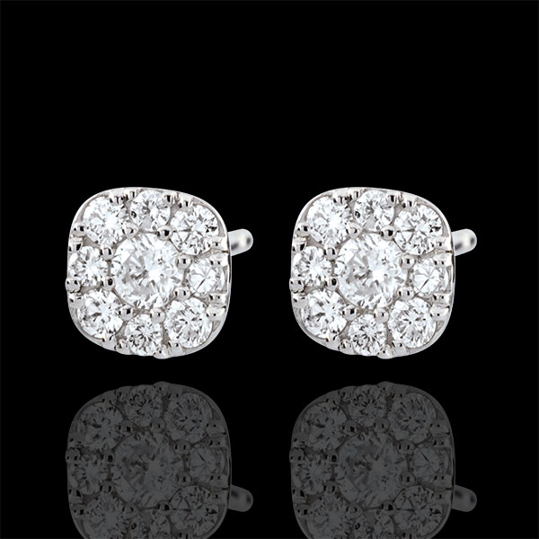 Orecchini Lavia - Oro bianco - 9 carati - 18 Diamanti - 0.3 carati